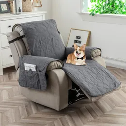 Sandalye kapakları 1 Seater Recliner Sofa Kapak Flanel Koltuk Kılıfı Peluş Peluş Kıvatık Olmayan Rahatlamalı Tembel Boy Slipcovers Ev Dekor