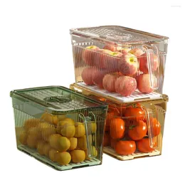 Garrafas de armazenamento pet geladegrator box gaveta tipo fruta vegetal selo