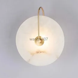 Vägglampor modern marmor led vägg sovrum lampa hem dekor vägg dekoration lampskärm led belysning fixtur för heminredning sovrum guld lampor hkd230814