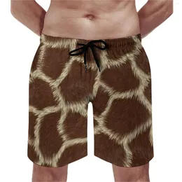 Shorts masculinos pranchas de verão de vaca esportes de animais de animais de pele, calça curta de calça curta moda moda rápida, tronco de natação grande tamanho grande