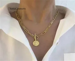 Chokers Chokers Vintage Beauty Head Necklace Multi Chains Necklaces For Women Coin Pendant Gold Fashion Jewelry8127247