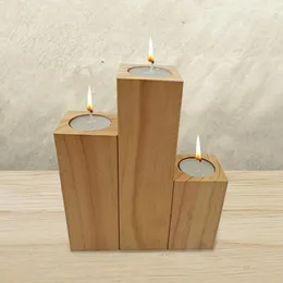 Świece drewniane darowizny świeczniki na przyjęcie urodzinowe w łazience w łazience