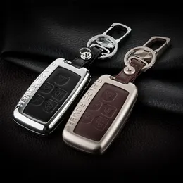 Läderbilstyling Key Cover Case Accessories Keyring för Land Rover A9 Range Rover Lander 2 3 Evoque Discovery 3 4 Sport 220291D