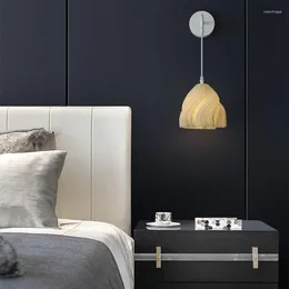 Vägglampa hög kvalitet modern vit nordisk kreativ minimalistisk ljus vardagsrum sängplats matsal inomhus ledande sconce