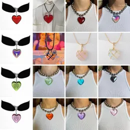 Pendant Necklaces Sweet And Romantic Crystal Heart Necklace For Women Stylish Gorgeous Party Holiday Hip Hop Jewelry Girl Gift