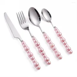 Set di stoviglie Q Luxury Pearl Kife Groon e Fork Cenate Cenate da pranzo Set di tavolo da pranzo Pratos de Jantar Cubiertos Cubiertos