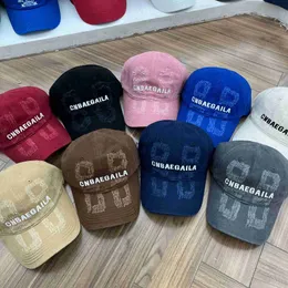 New Korean Version balenciga Worn Out Letter Embroidered Baseball Hat Female Big Head Surrounding Face Small Street Fashion Brand Duck Tongue Hat Male