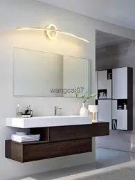 Lampade a parete Mirror Fiocella Lumo Lumo Minimalista Gold Linea Water Luce LED LED SEMPLICE FILL MODERNIGLIO HKD230814