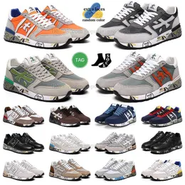 2023 디자이너 Premiata Steven Running Shoes New Italy Brand Genuine Training Shoe Layer Leather Cowskin Mick Lander Premiatas Sneakers Platffrom Mens 트레이너