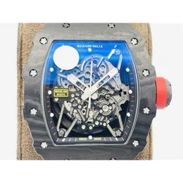 Superclone ZF Factory Owatch di lusso da polso di lusso Richa automatico Meccanico Cavo orologio in fibra di carbonio RM35-02 R Atterraggio in ceramica Ceramica Canna di moda CHOSER 3U