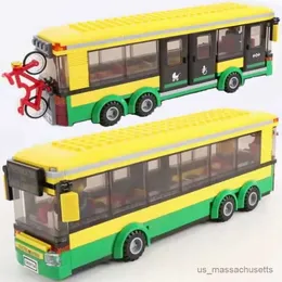 Blocks Town Town Bus Station Classic Building Buildings Compatible 377pcs Reward Model Toys R230814