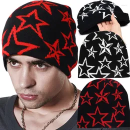 Chapéu de malha estrela chapéu de malha pentagrama u unisex Skullies Cashmere Warm Pullover Hats Beanie Hip Hop Fashion Party Cool Profrof à prova de frio