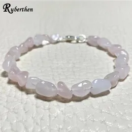 Urok bransolety ruberthen design róża kwarc cytrynowy zielony aventuryn uakte Jasper Turbled Beads Anklet Mini Gemstone Energy Jewelry 230814