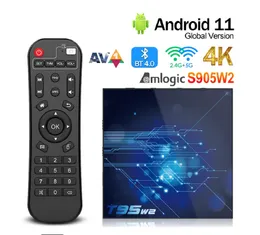 T95W2 Smart TV Box Android 11 Amlogic S905W2 16GB 32GB 64GB 2.4G 5G Dual Wifi BT4.0 Media Player T95 W2