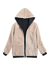 Women's Hoodies Women S Oversized Sherpa Fleece Hoodie Coat With Plush Lining And Zipper Closure - Cozy Winter Jacket For 2023 Autumn Outfit