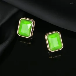Orecchini per borchie Bilincolor Trendy Green Square Earrings for Women