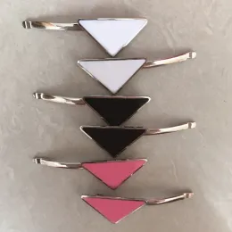 New listing simple hairpin classic triangle hairpin 3 color women letter metal hairpin fashion hair accessories childrens gift holiday dress 01