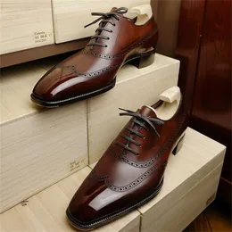 Отсуть обувь мужская оксфордская обувь классическая ручная ручная пучка
