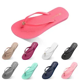 Kvalitetskvinnor Slippes Högskor Rabatt Flip Flops Tiple White Black Geen Oange Pink Ed Womens Sume Outdoo Beach Slide378 S