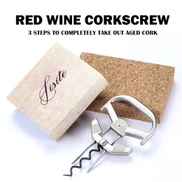 Öppnare tar bort äldre och bräckliga vinkorks Två prong Cork Puller Old Vintage Ah So CorkScrew Manual Bottle Opener Opener 230814