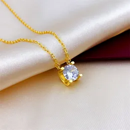 الأزواج مربع الأزواج الأصلي مصمم مجوهرات سلسلة فضية سلسلة زفاف حفل زفاف هدية دائرة الفولاذ المقاوم للصدأ قلادة قلادة الماس قلادة الماس