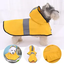 Dog Apparel Raincoat Pet Coat Pets Clothes Reflective Yellow Practical Outdoor Classic Waterproof