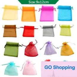 1000 PCs Organza Gift Bag Favor Party 9x12 cm Mix Color Bags Classic