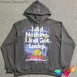 Moletons masculinos moletons 2013fw lavagem cinza vetementos Eu tenho Lucky Hoodie masculino 1 1 vintage Extra Grandes Vetements Hoodie Limited Edition VTM Sorto Z230816