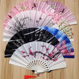 Estatuetas decorativas de 7 polegadas de 7 polegadas de vento chinês Fan Fan Feminino Dança Dança Dançar Plástico Estilo