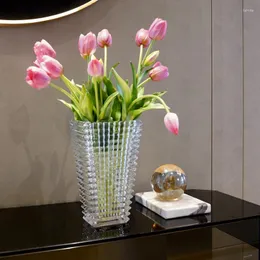 Vaser Vase Dekorativa föremål för heminredning Luxury Office Decoration Ceramic Flower Pots Inomhusblommor Historier Hydroponics