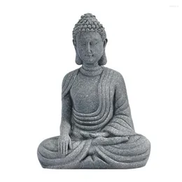 Decorative Figurines Statue Living Zen Decor Room Buddha Chinese Decorations Sand Stone Figurine Ornament Statute Home Accessories