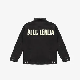 BLCG Lencia Denim Jacke Herren und Frauenmantel lässige Baumwoll-Turnhalterkragen Langarm Denim Bomber Jacken für Mann 11856