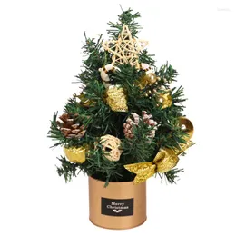 Christmas Decorations Mini Tree For Desk 30cm/11.8inch Star Treetop Table Top Tin Box Ornaments