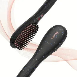 スタイリッシュな髪のストレートニングブラシ-Savani Hair StraightEner Combと高速加熱セラミックネガティンイオンテクノロジー！