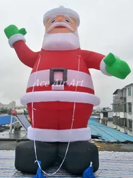 Modelo de figura inflável de barba branca gigante de 20/6/33ft metros de altura com soprador de ar para decoração de férias de Natal ou publicidade na loja