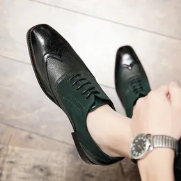 Dress Shoes Male Pointed Toe Business Arrival Casual Leather Men LaceUp Comfortable Shoe Vintage Coiffeur 230814