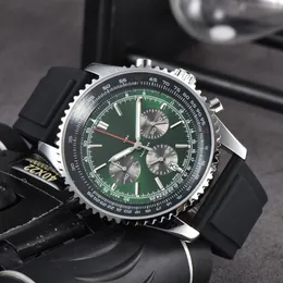 Breitl Wrist Watches for Men 2023 Mens relógios Seis agulhas Todos os mostradores funcionam quartzo assistir de alta qualidade Luxo relógio de luxo cronógrafo moda strap Navitimer