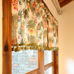 Curtain American style curtains door poles dustproof cabinets coffee semi shading 230815