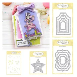 Hediye sargısı iç içe etiketler ölür ve şablon diy kalıpları scrapbooking kağıt yapım kesimler el sanatları şablonu el yapımı dekorasyon kartı 2023