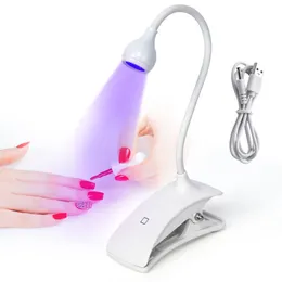 Nagel Trockner Mini UV Lichter Trockner LED -Lampe Ultraviolett Flexible USB -Clipon -Schreibtisch Gel -Härtung Maniküre -Pediküre -Salon -Werkzeuge 230814