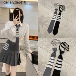 black tie shirt decoration TB four bar college style lazy person no tie bachelor's uniform bow tie female student dk hand tie