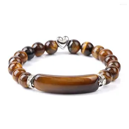 Strand Natural Tiger Eye Stone Perlen Armbänder heilen grüne Aventurin Amethysts Perlen Meditation Geschenke Großhandel