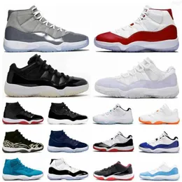 Jumpman 11 11s Low Men Basketball Shokers Sneakers criados brancos Concord Cherry Cool Gray Space Jam University University Blue Georgetown Mens Womens Sports Outdoor Treinadores 36-46