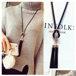 Pendant Necklaces Selling Female Necklace Tassel Long Winter Sweater Chain Women Wholesale Sales Drop Delivery Jewelry Pendants Dhftc