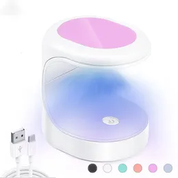 Lâmpada de secagem de unhas Lâmpada de 16W LED UV Mini secador portátil com gel de cabo USB Presente de viagem em casa Use 230814