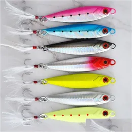 Baits Lures Metal Cast Jig Spoon Vib Fishig Shore Casting Jigging Lead Fish Sea Bass Fishing Lure Artificial Bait Tackle Drop Deli Dh3Im