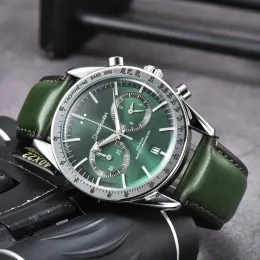 2024 NYA ANMÄRNING MENS Titta för män Vintage Design All Dial Work Quartz Watches High Quality Leather Strap Wristwatch Father Gift