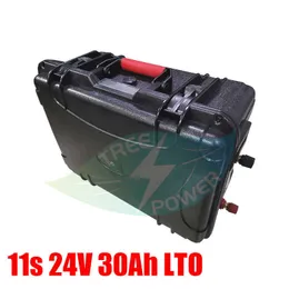 24V 30Ah LTO Battery Pack Litio Titanate con porte USB BMS 10S per sistema da golf da golf del sistema solare al cumugiano da 500 W +Caricatore 5A