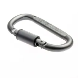 DShaped Camping Carabiner Aluminum Alloy Screw Dark grey Lock Hook Clip Key Ring Outdoor Camping Not For Climbing Tools AccessoriesZZ