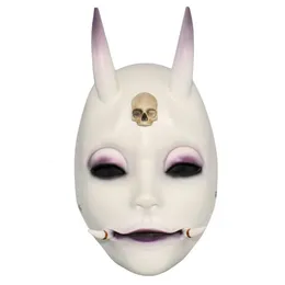 Party Masks Japanese Prajna Resin Mask Hannya Oni Devil Halloween Parties Festivals Supplies Cosplay Collectible 230814